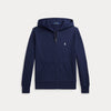 Felpa con cappuccio e zip intera in french terry