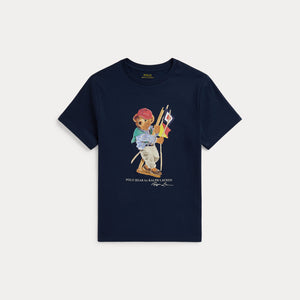 T-shirt in jersey di cotone con l'orso polo 323A12428 /002 POLO RALPH LAUREN 