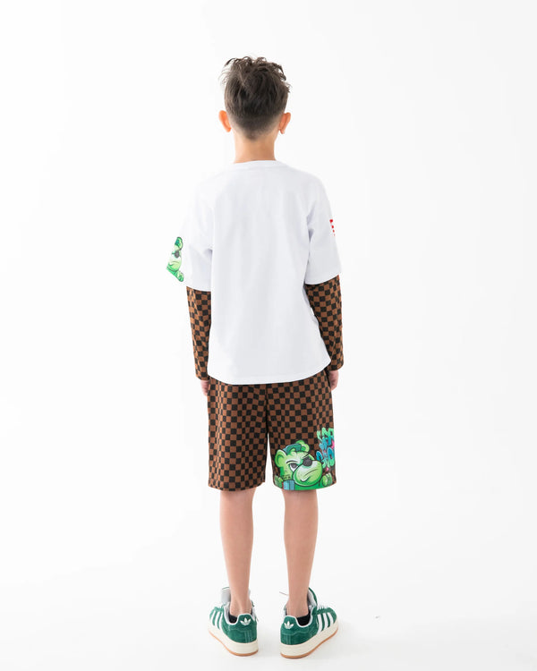 Catch bear check shorts SPY1394E /CHECK SPRAYGROUND 