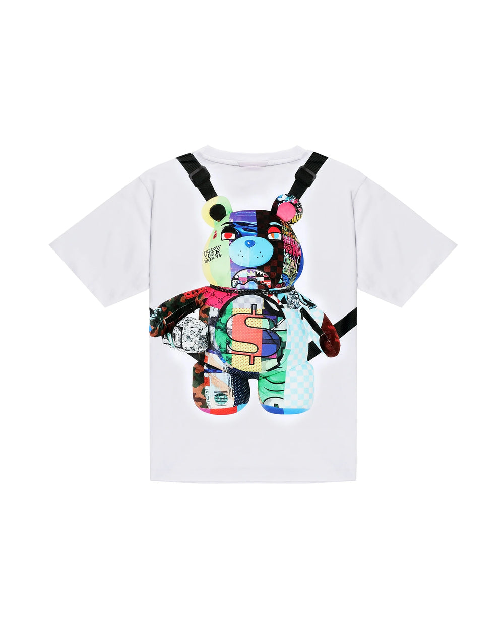 Wonderful mind bear bacpack regular t-shirt SPY1401 /WHITE SPRAYGROUND 