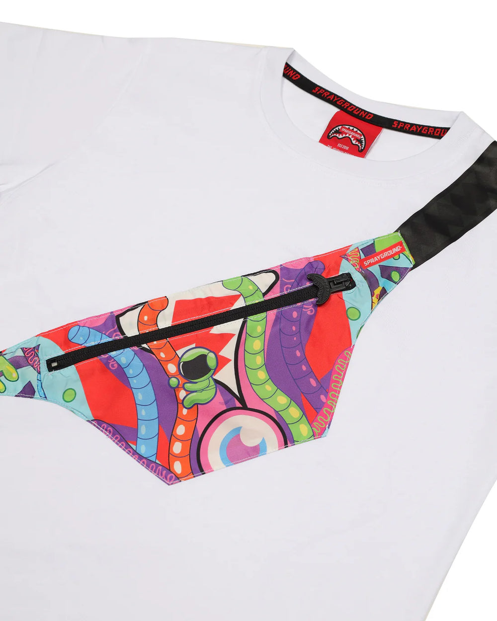 Mind trip crossbody reg t-shirt wht SPY1402 /WHITE SPRAYGROUND 