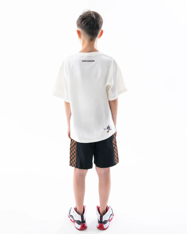 Get out bear over t-shirt SPY1423 /IVORY SPRAYGROUND 