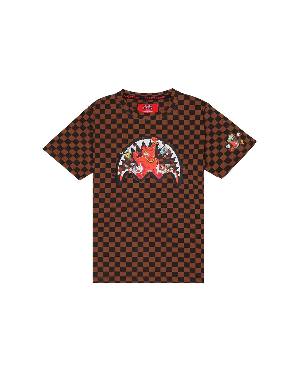 Get out bear checkered regular t-shirt SPY1424 /CHECK SPRAYGROUND 