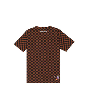 Get out bear checkered regular t-shirt SPY1424 /CHECK SPRAYGROUND 