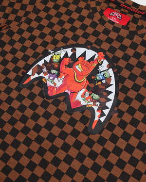 Get out bear checkered regular t-shirt SPY1424 /CHECK SPRAYGROUND 