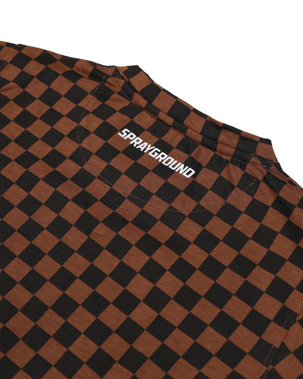 Get out bear checkered regular t-shirt SPY1424 /CHECK SPRAYGROUND 