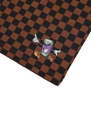 Get out bear checkered regular t-shirt SPY1424 /CHECK SPRAYGROUND 