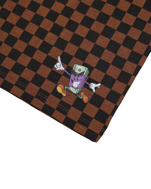 Get out bear checkered regular t-shirt SPY1424 /CHECK SPRAYGROUND 