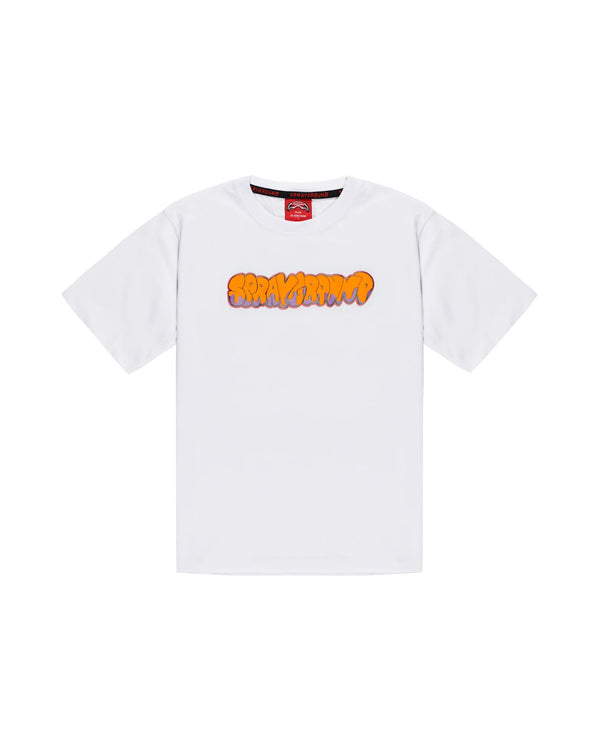 Makes the world go round white over t-shirt SPY1436 /WHITE SPRAYGROUND 