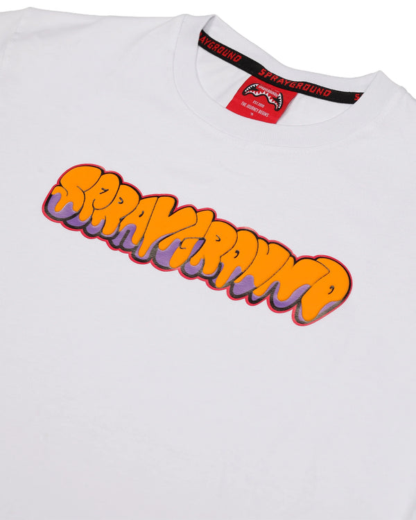 Makes the world go round white over t-shirt SPY1436 /WHITE SPRAYGROUND 