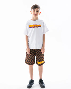 Makes the world go round white over t-shirt SPY1436 /WHITE SPRAYGROUND 
