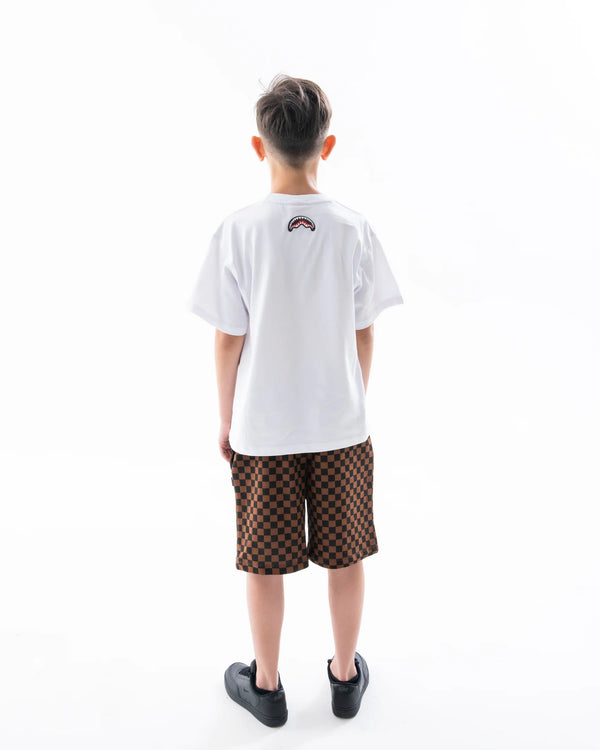 Makes the world go round white over t-shirt SPY1436 /WHITE SPRAYGROUND 