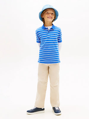 Polo a righe con logo Tommy Hilfiger KB0KB09103J /C6H TOMMY HILFIGER 