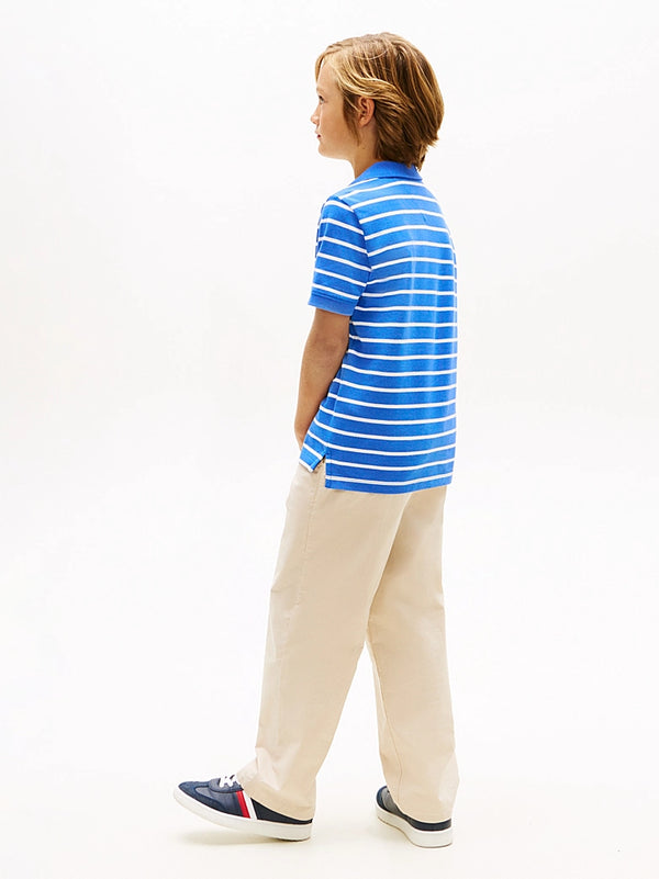 Polo a righe con logo Tommy Hilfiger KB0KB09103J /C6H TOMMY HILFIGER 