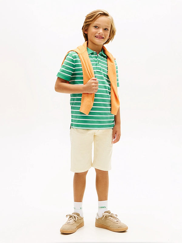 Polo a righe con logo Tommy Hilfiger KB0KB09103J /L5Y TOMMY HILFIGER 