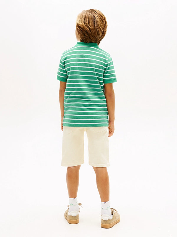 Polo a righe con logo Tommy Hilfiger KB0KB09103J /L5Y TOMMY HILFIGER 