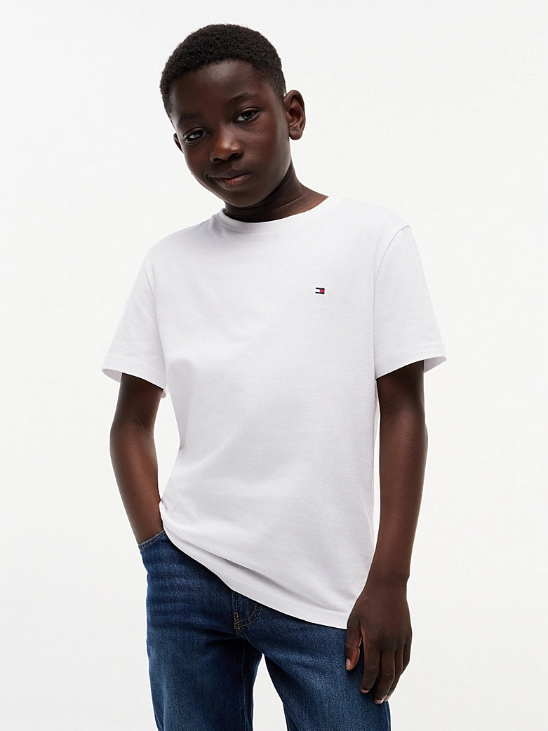 T-shirt con logo ricamato Tommy Hilfiger KB0KB09646 /YBR TOMMY HILFIGER 