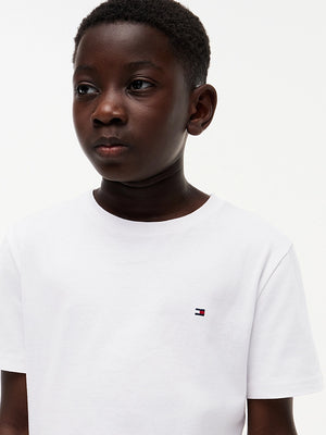 T-shirt con logo ricamato Tommy Hilfiger KB0KB09646 /YBR TOMMY HILFIGER 