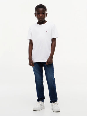 T-shirt con logo ricamato Tommy Hilfiger KB0KB09646 /YBR TOMMY HILFIGER 