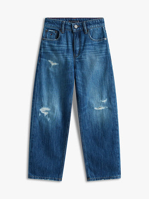 Jeans cinque tasche con effetto used Tommy Hilfiger KB0KB10036J /1BK TOMMY HILFIGER 