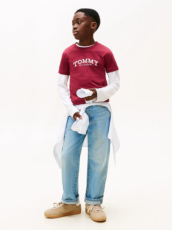 T-shirt con stampa logo Tommy Hilfiger KB0KB10051J /VK0 TOMMY HILFIGER 