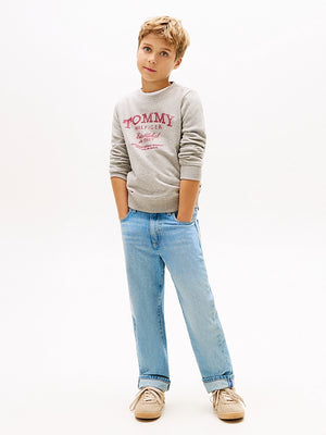 Felpa con stampa logo Tommy Hilfiger KB0KB10337T /A1G TOMMY HILFIGER 