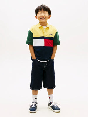 Polo color block con logo Tommy Hilfiger KB0KB10413J /ZGP TOMMY HILFIGER 
