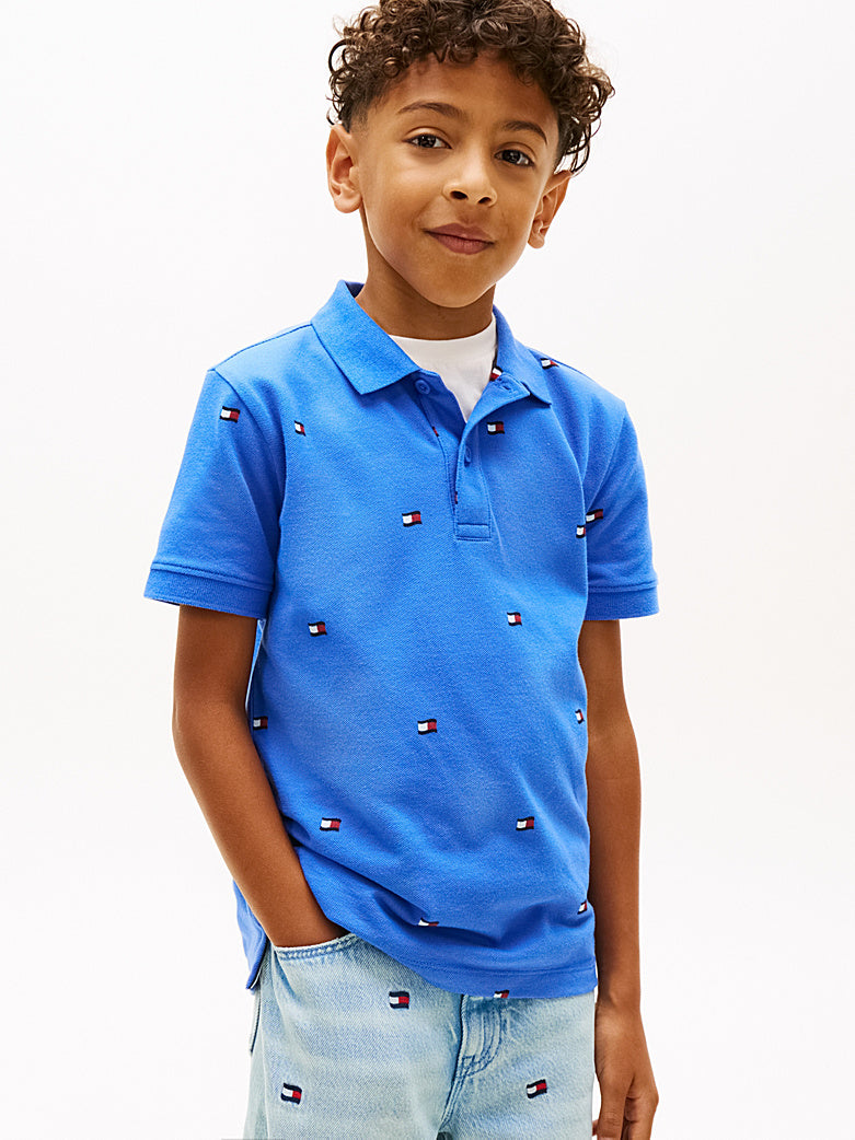 Polo con stampa all over Tommy Hilfiger KB0KB10422J /C6H TOMMY HILFIGER 