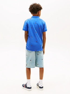 Polo con stampa all over Tommy Hilfiger KB0KB10422J /C6H TOMMY HILFIGER 
