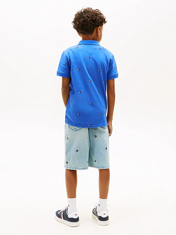 Polo con stampa all over Tommy Hilfiger KB0KB10422J /C6H TOMMY HILFIGER 