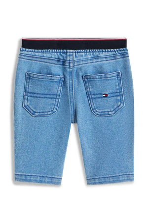 Bermuda in denim con vita elasticizzata Tommy Hilfiger KN0KN01951 /1A4 TOMMY HILFIGER 