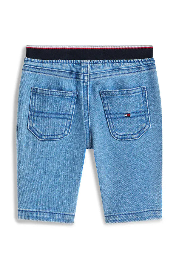 Bermuda in denim con vita elasticizzata Tommy Hilfiger KN0KN01951 /1A4 TOMMY HILFIGER 
