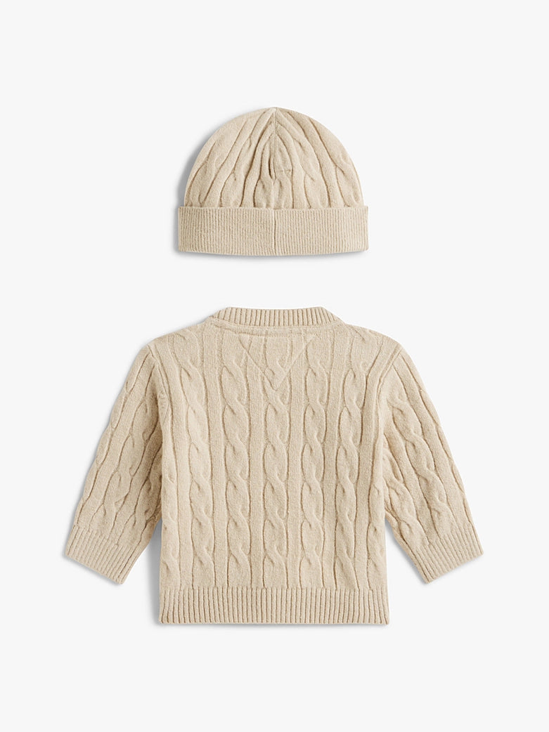 Completo maglia e cappellino in maglia Tommy Hilfiger KN0KN02158 /ABY TOMMY HILFIGER 