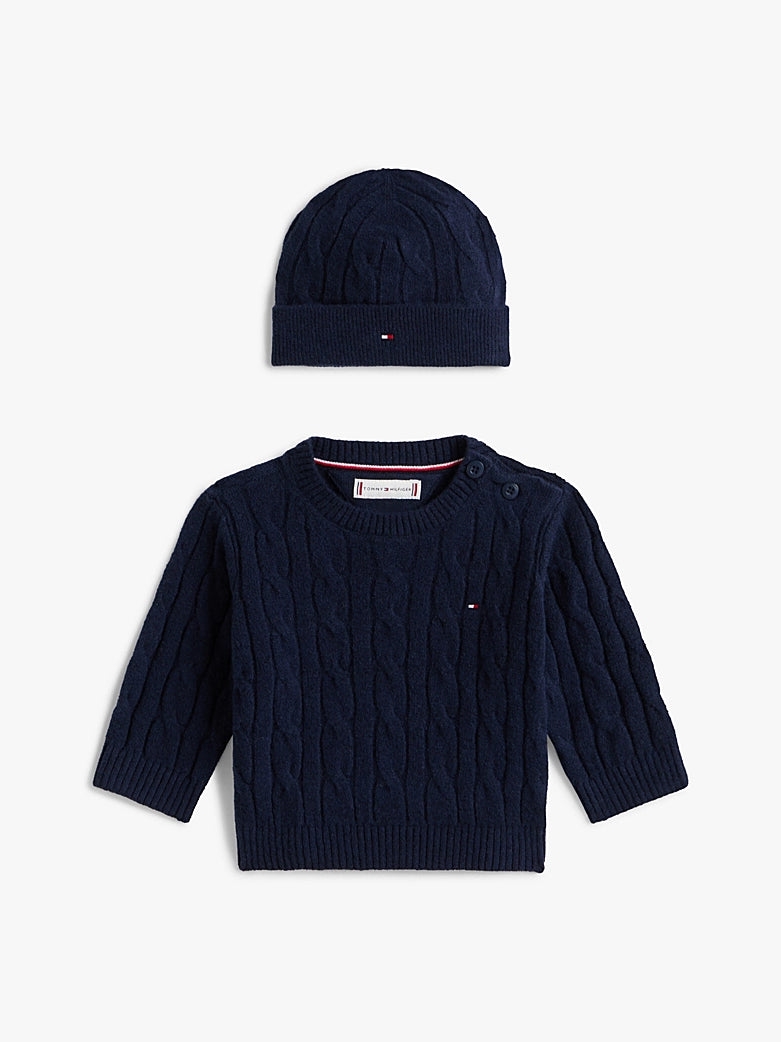 Completo maglia e cappellino in maglia Tommy Hilfiger KN0KN02158 /C1G TOMMY HILFIGER 