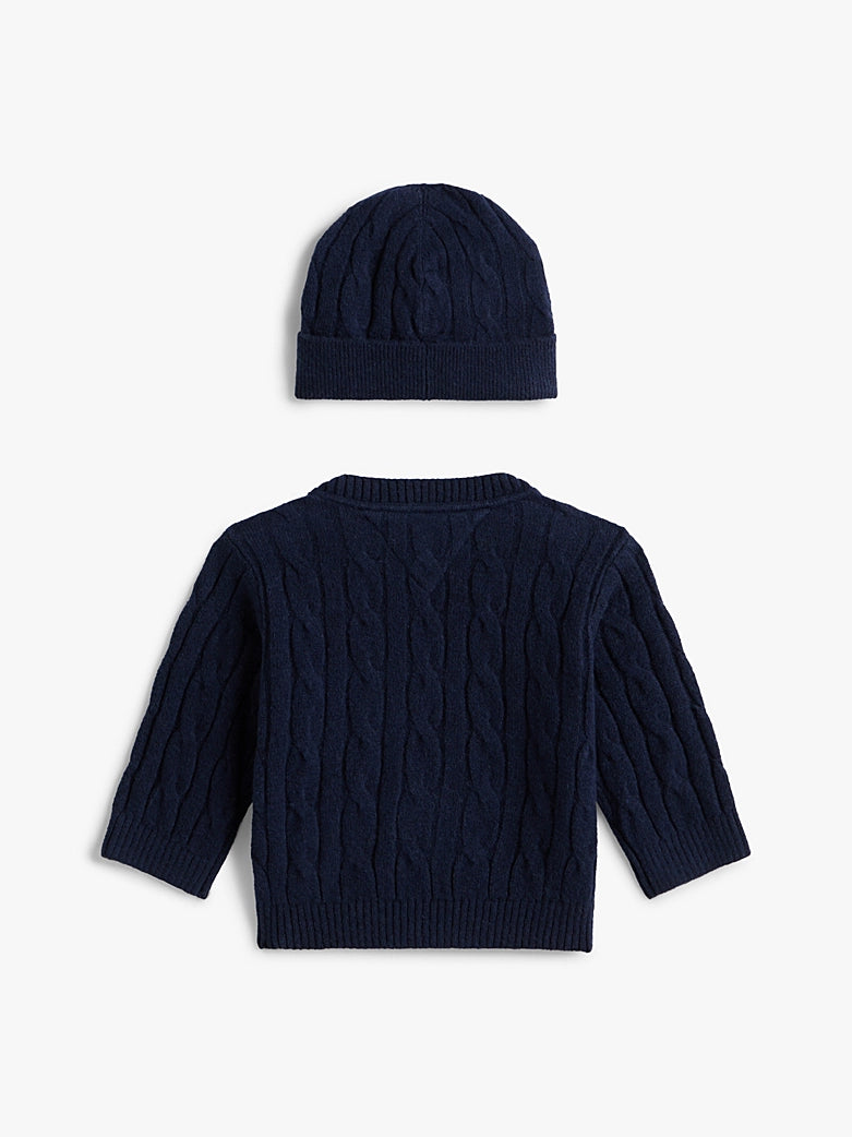 Completo maglia e cappellino in maglia Tommy Hilfiger KN0KN02158 /C1G TOMMY HILFIGER 