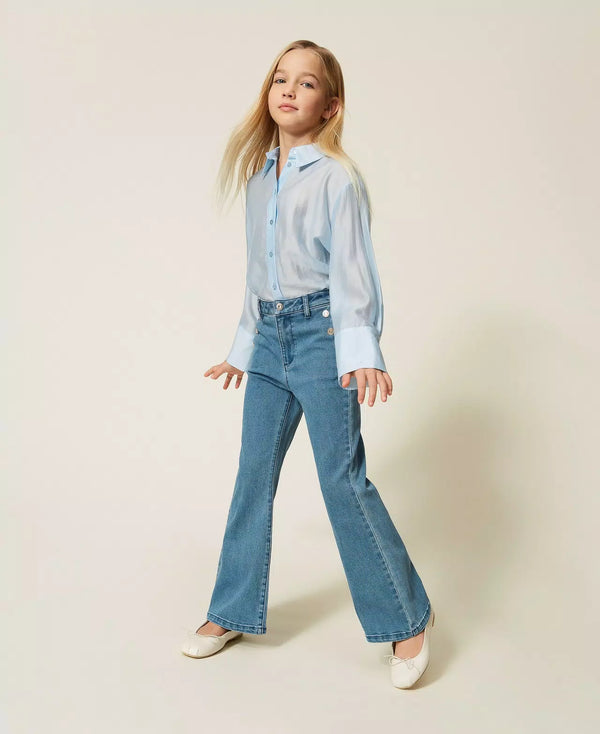 Jeans flare con bottoni 261GJ2062 /3451 TWINSET 
