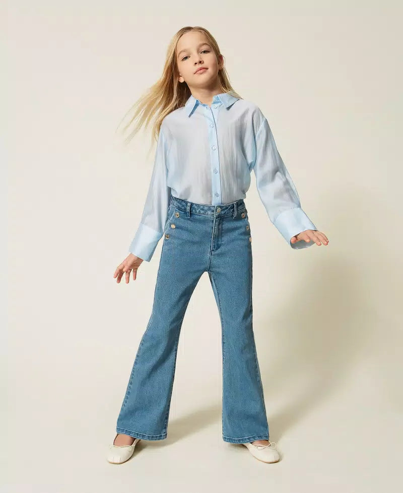 Jeans flare con bottoni 261GJ2062 /3451 TWINSET 