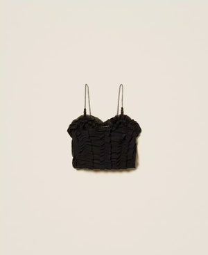 Top in tulle con volant 261GJ2181 /6 TWINSET 