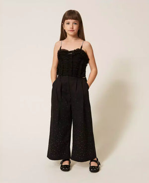 Top in tulle con volant 261GJ2181 /6 TWINSET 
