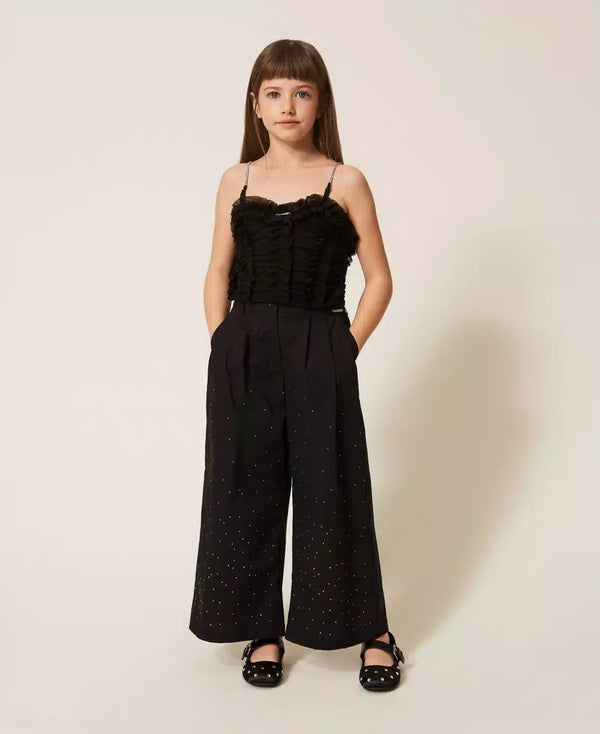 Top in tulle con volant 261GJ2181 /6 TWINSET 