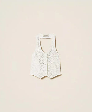 Gilet fitted in pizzo macramè 261GJ2Q20 /526 TWINSET 