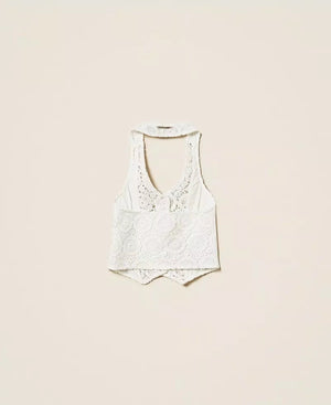 Gilet fitted in pizzo macramè 261GJ2Q20 /526 TWINSET 