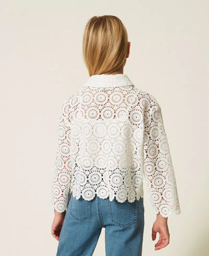 Camicia boxy in pizzo macramè 261GJ2Q25 /526 TWINSET 
