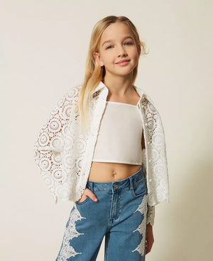 Camicia boxy in pizzo macramè 261GJ2Q25 /526 TWINSET 