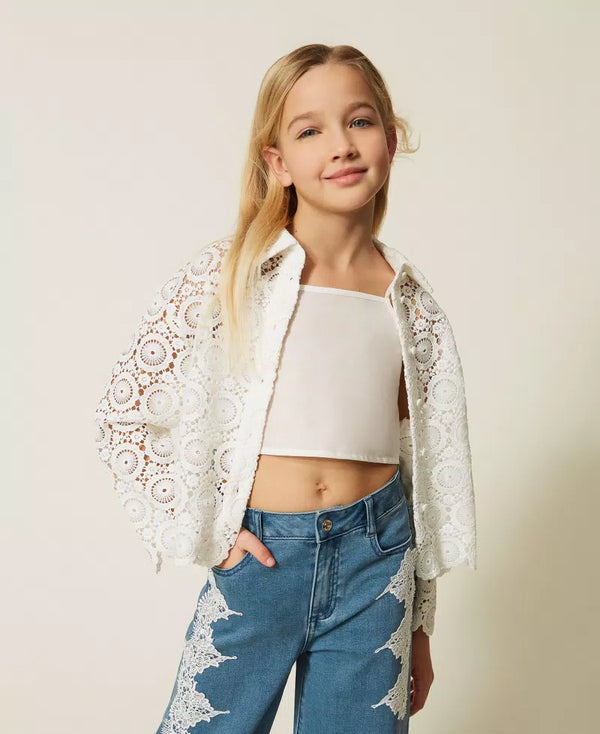Camicia boxy in pizzo macramè 261GJ2Q25 /526 TWINSET 