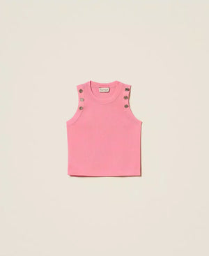 Top in maglia con bottoni 261GJ3062 /7207 TWINSET 