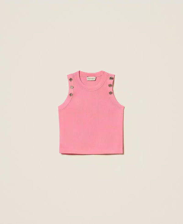 Top in maglia con bottoni 261GJ3062 /7207 TWINSET 