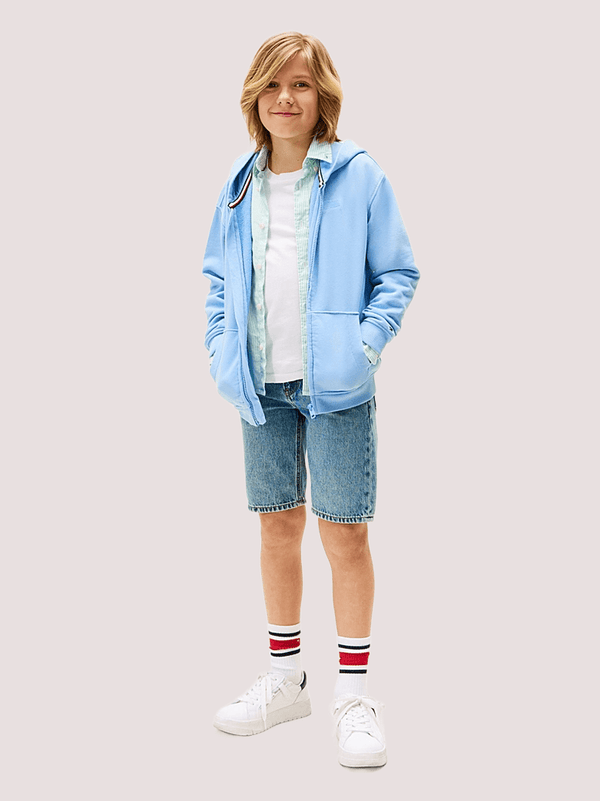 Felpa con cappuccio, zip e bandierina KB0KB09750 /C14 TOMMY HILFIGER 