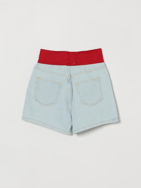 Shorts con  elastico in vita  rosso S6MSJGSH039 /126 MSGM KIDS 