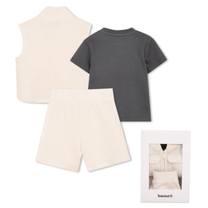 Completo cardigan, maglietta e pantaloncini. T60889 /127 TIMBERLAND 